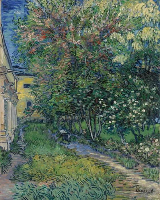 Framed Print : The Garden At The Asylum At Saint-Remy Framed Print : The Garden At The Asylum At Saint-Remy