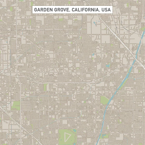 Garden Grove California US City Street Map