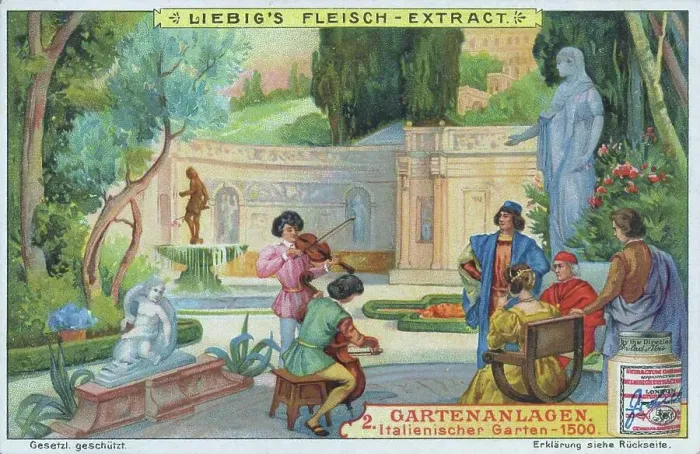 Framed Print : Garden series, Italian garden c. 1500, Italy, digitally restored reproduction of a collector's picture from c. 1900 Framed Print : Garden series, Italian garden c. 1500, Italy, digitally restored reproduction of a collector's picture from c. 1900