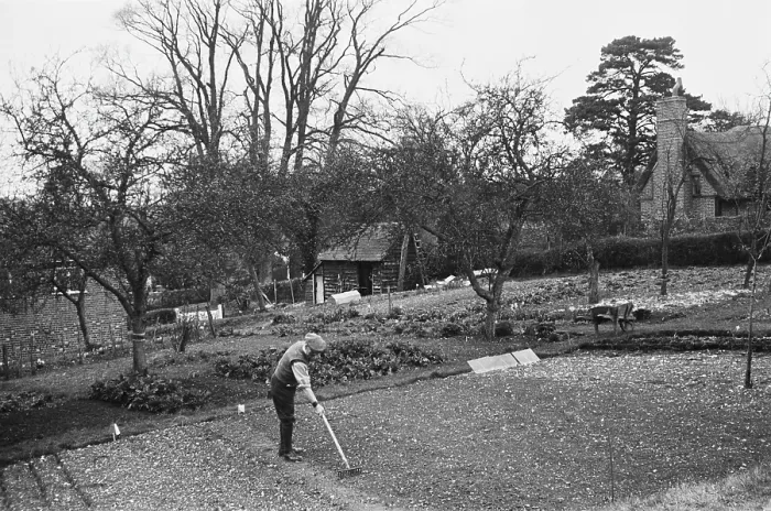 Framed Print : Gardening In Aldworth Framed Print : Gardening In Aldworth