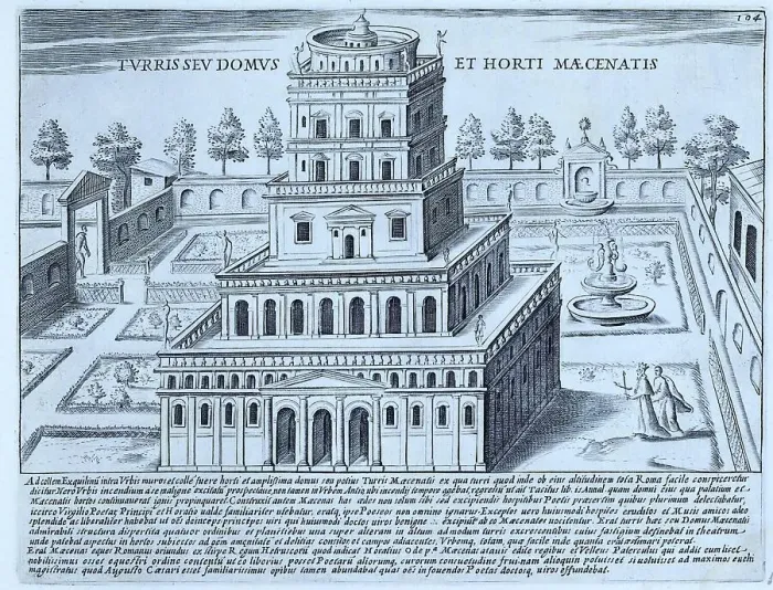 Framed Print : The Gardens of Maecenas, or Horti Maecenatis, built by Gaius Maecenas, historic Rome, Italy, digital reproduction of a 17th century original, original date unknown Framed Print : The Gardens of Maecenas, or Horti Maecenatis, built by Gaius Maecenas, historic Rome, Italy, digital reproduction of a 17th century original, original date unknown