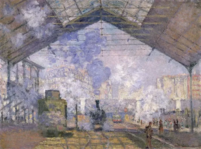 Framed Print : The Gare St. Lazare, 1877 (oil on canvas) Framed Print : The Gare St. Lazare, 1877 (oil on canvas)
