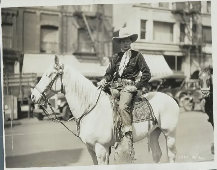 Framed Print : Gary Cooper Atop a Horse