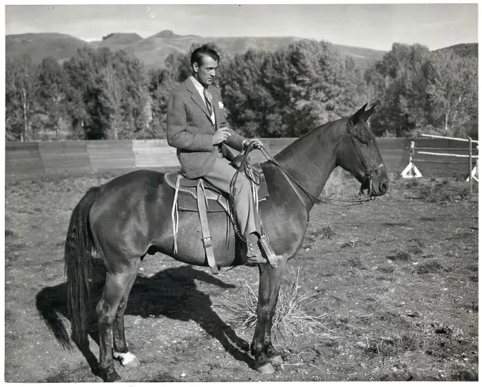 Framed Print : Gary Cooper On Horse W / Movie Saddle Framed Print : Gary Cooper On Horse W / Movie Saddle