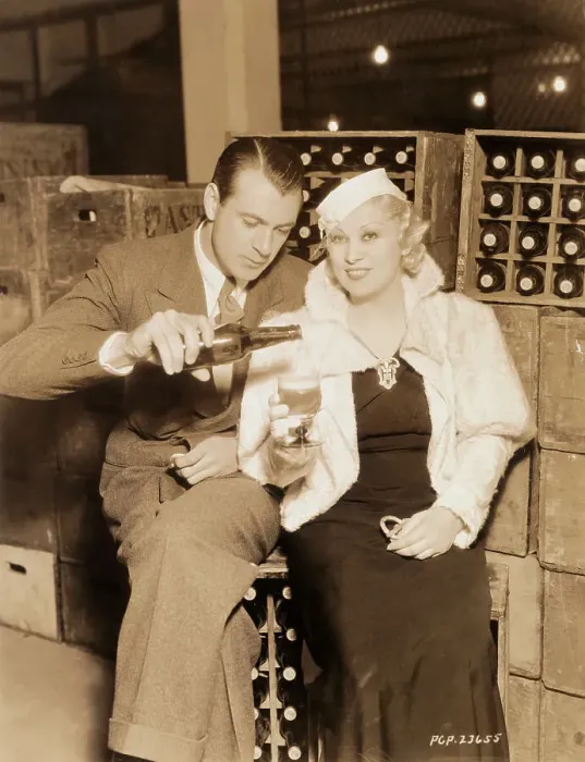 Framed Print : Gary Cooper with Mae West