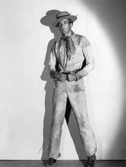 Framed Print : Gary Cooper Poses in Western Costume Framed Print : Gary Cooper Poses in Western Costume