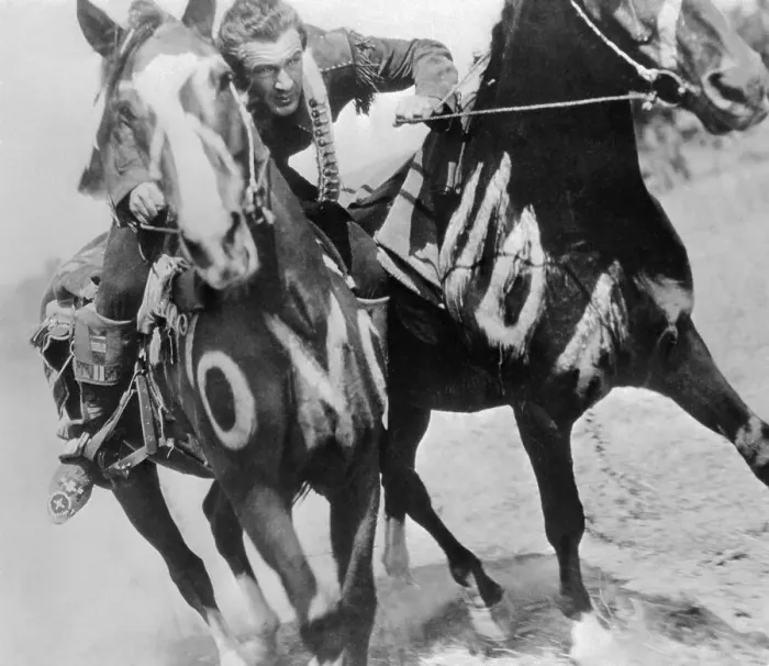 Framed Print : Gary Cooper in Western Scene with Horses Framed Print : Gary Cooper in Western Scene with Horses