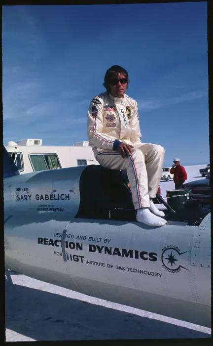 Framed Print : Gary Gabelich atop His Racer Framed Print : Gary Gabelich atop His Racer