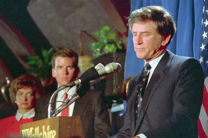 Framed Print : Gary Hart During Speech