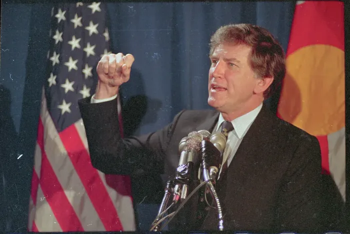 Framed Print : Gary Hart Withdrawing from Presidential Race Framed Print : Gary Hart Withdrawing from Presidential Race