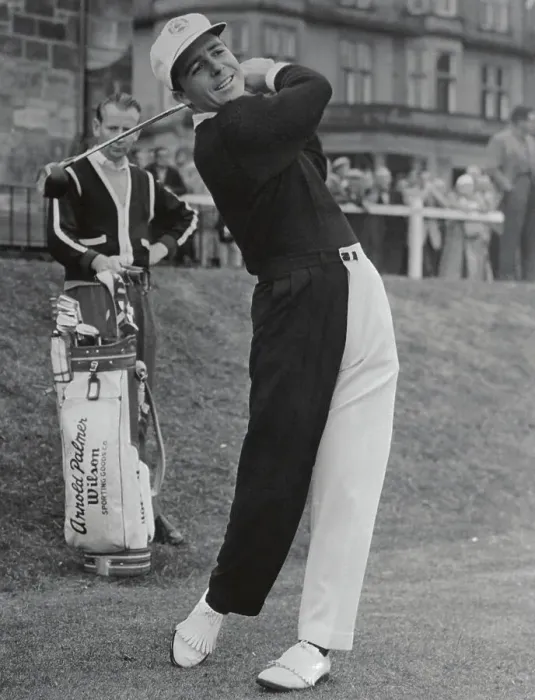 Framed Print : Gary Player Showing off his Clothing Framed Print : Gary Player Showing off his Clothing