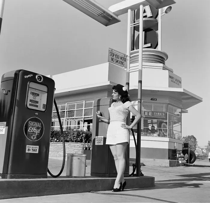 Framed Print : Gas Station Girl Framed Print : Gas Station Girl
