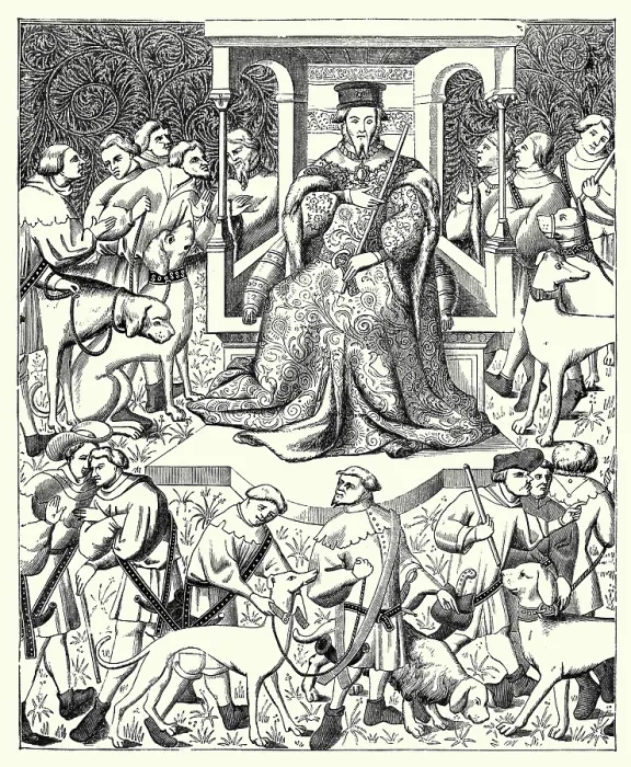 Framed Print : Gaston Phoebus Teaching the Art of Venery Framed Print : Gaston Phoebus Teaching the Art of Venery