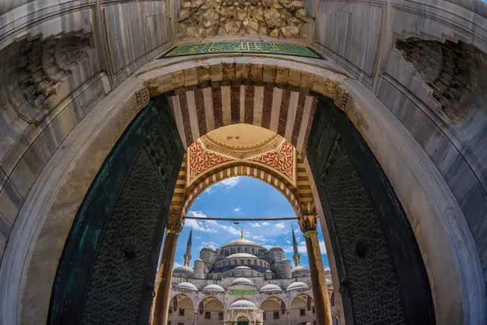 Framed Print : Gate of Blue Mosque Framed Print : Gate of Blue Mosque
