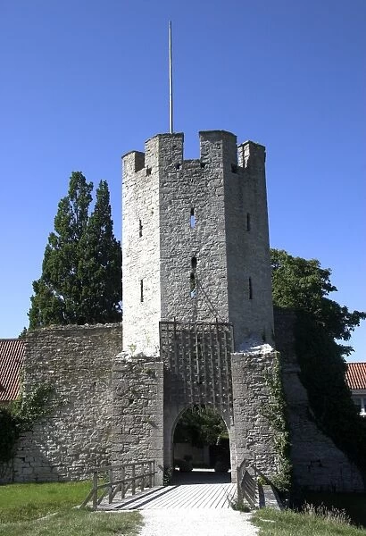 Gate of the city wall in Visby, Gotland, Sweden
