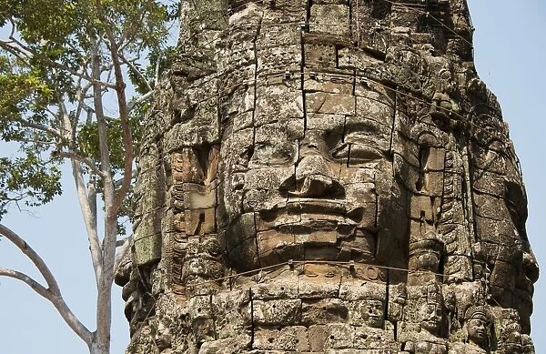 Gate entrance to Angkor Thom with guarding statue