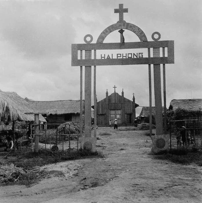 Framed Print : Gate to Haiphong Refugee Camp Framed Print : Gate to Haiphong Refugee Camp