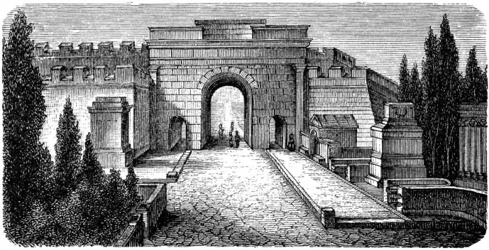Framed Print : The Gate of Herculaneum and the street of Tombs Framed Print : The Gate of Herculaneum and the street of Tombs