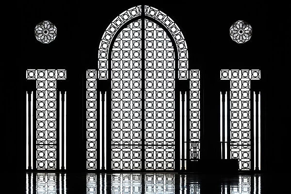Gate silhouettes at Hassan II Mosque in Casablanca