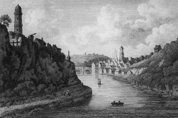 Gateshead. The town of Gateshead on the River Tyne in Tyne and Wear, 1801