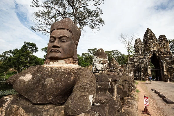 The Gateway to Angkor Thom in Angkor, Cambodia