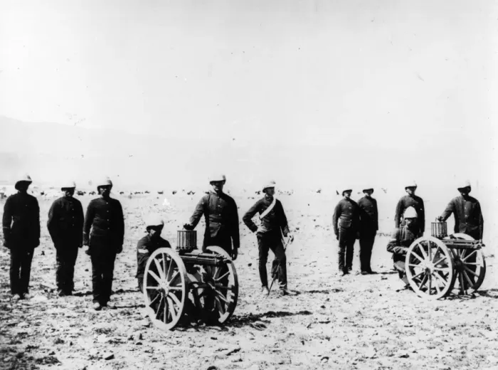 Framed Print : Gatling Guns