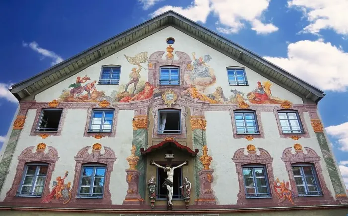 Framed Print : Gattinger House, pharmacy, wall painting by Heinrich Bickel, Weilheim, Weilheim-Schongau district, Upper Bavaria, Bavaria, Germany Framed Print : Gattinger House, pharmacy, wall painting by Heinrich Bickel, Weilheim, Weilheim-Schongau district, Upper Bavaria, Bavaria, Germany