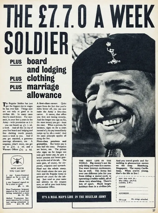 Framed Print : The £7.7.0 A Week Soldier