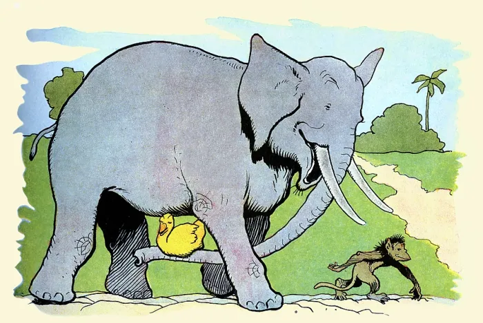 Framed Print : Gedeon Catches a Ride on Gaston, the Elephant Framed Print : Gedeon Catches a Ride on Gaston, the Elephant