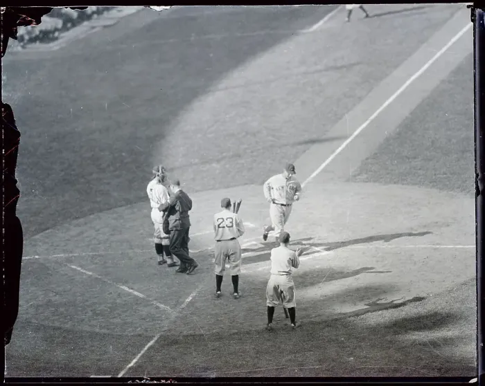 Framed Print : Gehrig Scoring on Homer Framed Print : Gehrig Scoring on Homer