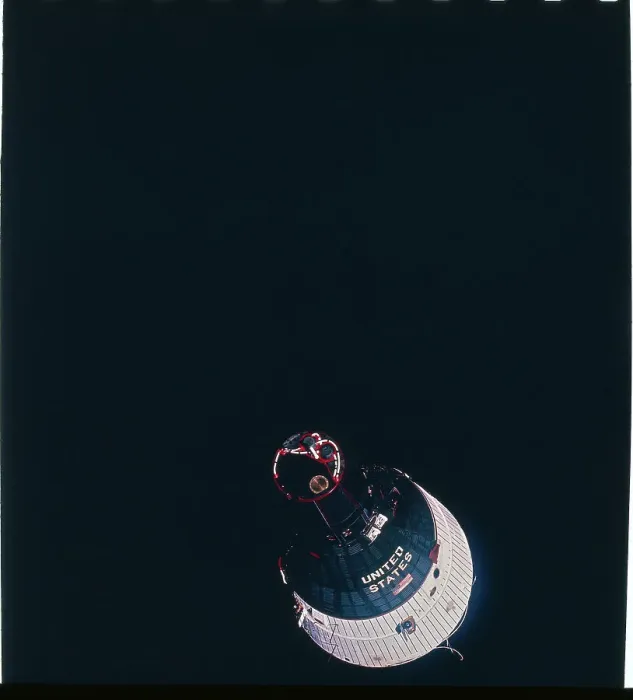 Framed Print : Gemini 7 Orbiting in Space Framed Print : Gemini 7 Orbiting in Space