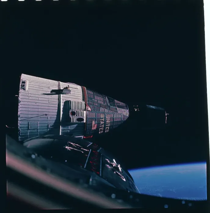 Framed Print : Gemini 7 Orbiting in Space