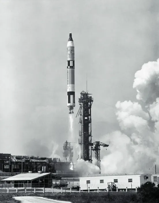 Framed Print : Gemini 8 Blasting Off