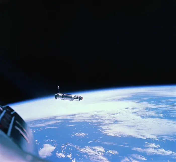Framed Print : Gemini 8 Hovering Above Earth Framed Print : Gemini 8 Hovering Above Earth