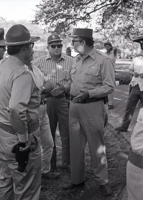 Framed Print : Gen. Anastasio Somoza Talks To Aides Framed Print : Gen. Anastasio Somoza Talks To Aides