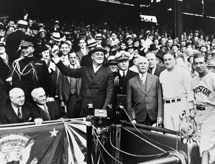 Framed Print : Gen. Farley, Bernard Baruch, Capt. Walter Vernou, Clark Griffith, Joe Cronin And Stanley Harris At 1934 World Series Framed Print : Gen. Farley, Bernard Baruch, Capt. Walter Vernou, Clark Griffith, Joe Cronin And Stanley Harris At 1934 World Series
