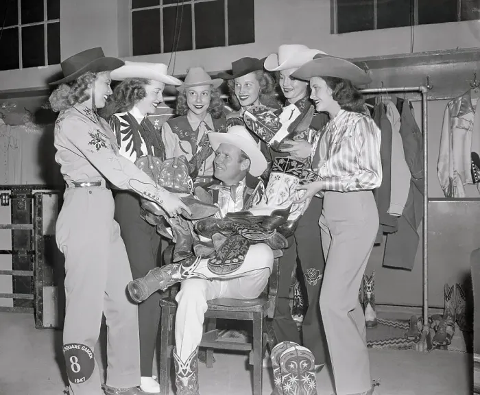 Framed Print : Gene Autry Receiving Boots for Birthday Framed Print : Gene Autry Receiving Boots for Birthday