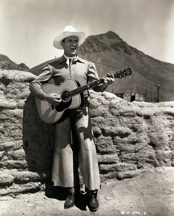 Framed Print : Gene Autry Singing with Guitar in The Last Roundup Framed Print : Gene Autry Singing with Guitar in The Last Roundup