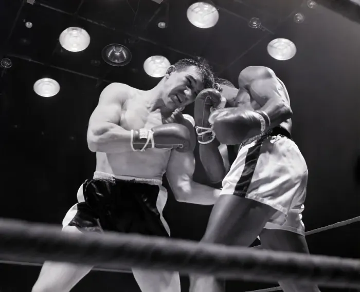 Framed Print : Gene Fullmer and Sugar Ray Robinson Boxing Framed Print : Gene Fullmer and Sugar Ray Robinson Boxing