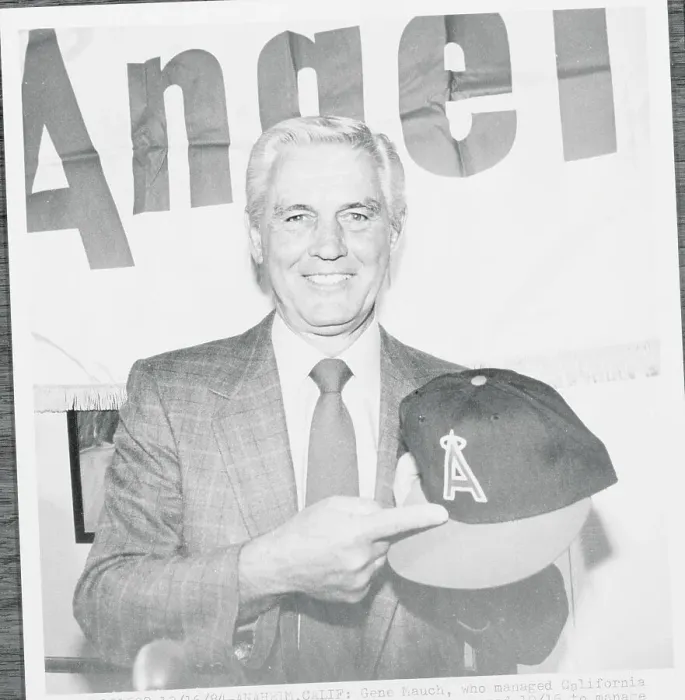 Framed Print : Gene Mauch Pointing to Baseball Cap Framed Print : Gene Mauch Pointing to Baseball Cap