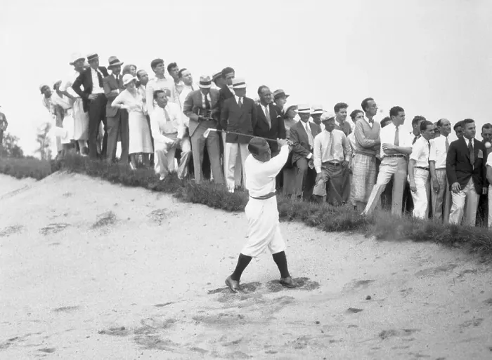 Framed Print : Gene Sarazen Golfing