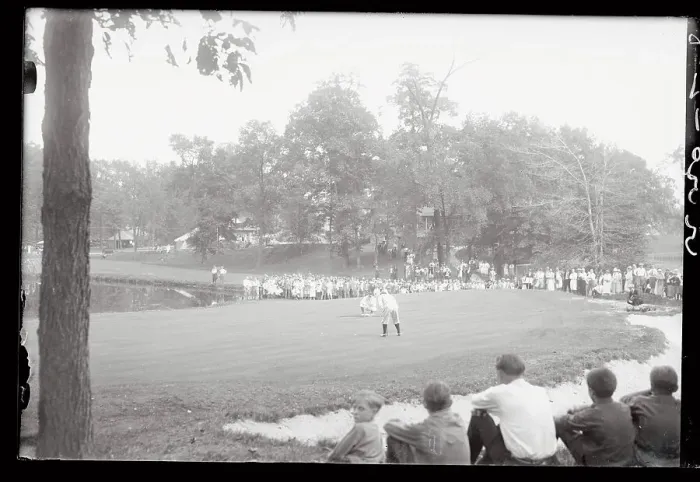 Framed Print : Gene Sarazen Putting Framed Print : Gene Sarazen Putting