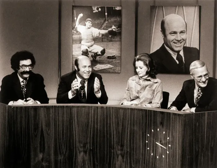 : Gene Shalit and Barbara Walters on Set of Today : Gene Shalit and Barbara Walters on Set of Today