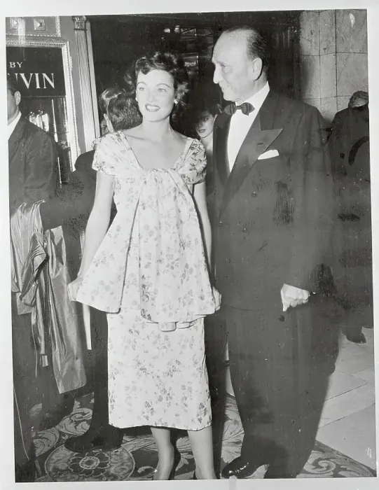Framed Print : Gene Tierney and Escort Arriving for Premiere of The Egyptian Framed Print : Gene Tierney and Escort Arriving for Premiere of The Egyptian