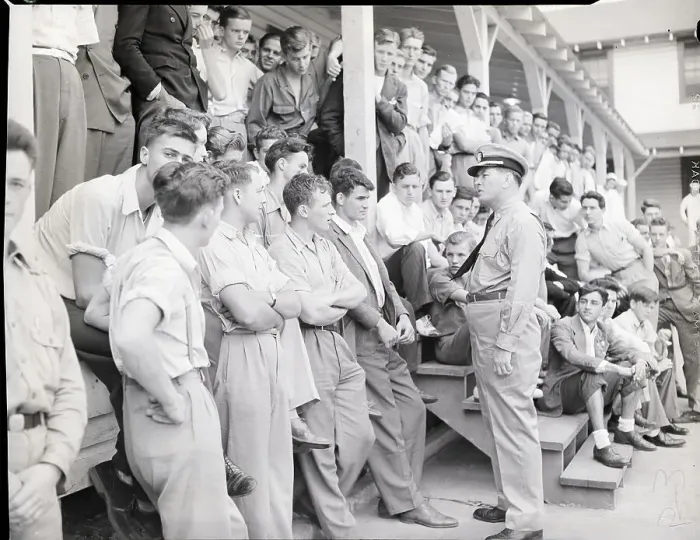 Framed Print : Gene Tunney Giving Lecture to Group Framed Print : Gene Tunney Giving Lecture to Group