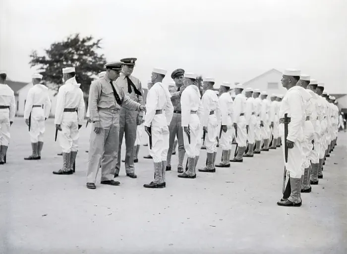 Framed Print : Gene Tunney Reviewing Troops Framed Print : Gene Tunney Reviewing Troops