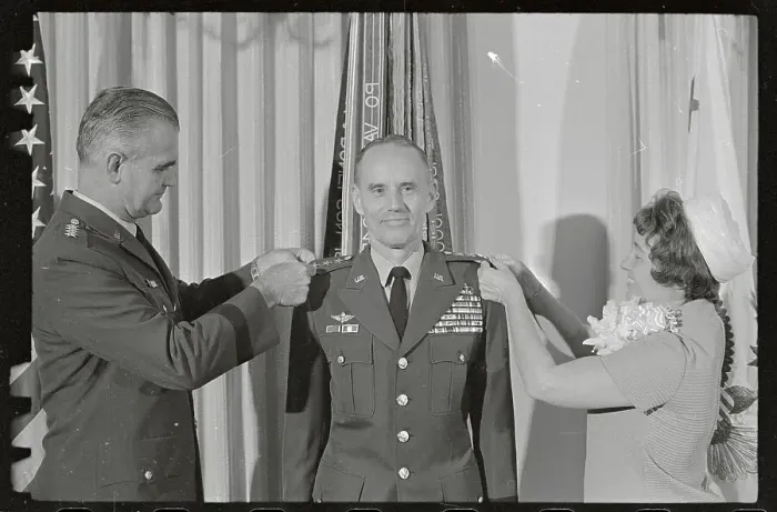 Framed Print : General Bruce Palmer Jr. Being Pinned Framed Print : General Bruce Palmer Jr. Being Pinned