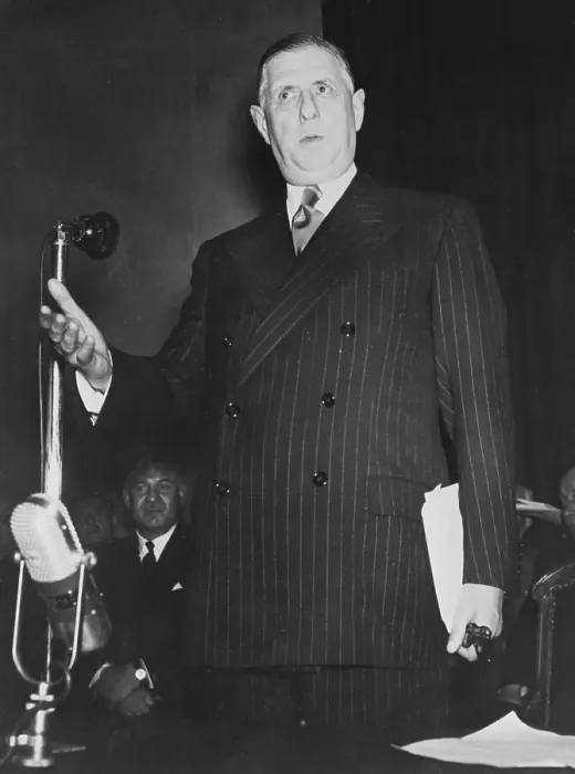Framed Print : General Charles De Gaulle Speaking Framed Print : General Charles De Gaulle Speaking