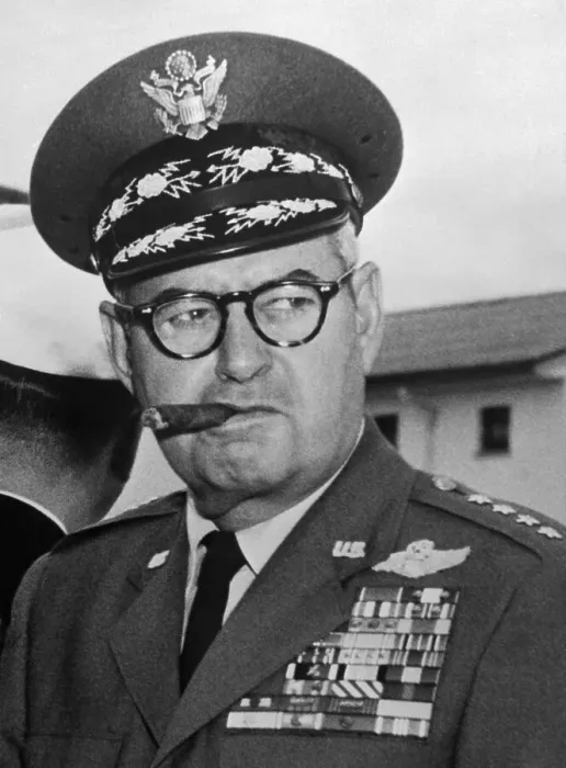 Framed Print : General Curtis LeMay Smoking Cigar Framed Print : General Curtis LeMay Smoking Cigar