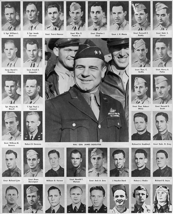 Framed Print : General Doolittle and Airmen Framed Print : General Doolittle and Airmen
